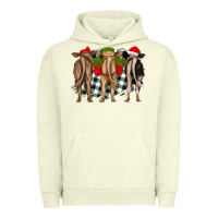 Pigment Pistachio christmas heifers back view Urban Hoodie - RanaPortraitStore
