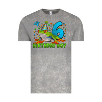 Cloud Rock birthday boy frog age 6 Vintage Tee - LillyAllenDesigns