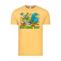 Vintage Mustard birthday boy frog age 6 Vintage Tee - LillyAllenDesigns