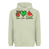 Matcha Peace Love Watermelon Heavyweight Hoodie - Jasminsmagicworld
