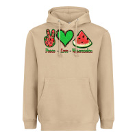 Mushroom Peace Love Watermelon Heavyweight Hoodie - Jasminsmagicworld