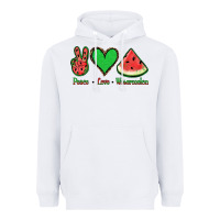 White Peace Love Watermelon Heavyweight Hoodie - Jasminsmagicworld
