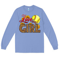 Colony Blue Love My Girl Softball Long Sleeve Tee - LillyAllenDesigns