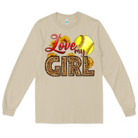 Mushroom Love My Girl Softball Long Sleeve Tee - LillyAllenDesigns