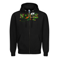 Black st patrick's day nurse Zipper Hoodie - RanaPortraitStore