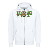 White st patrick's day nurse Zipper Hoodie - RanaPortraitStore