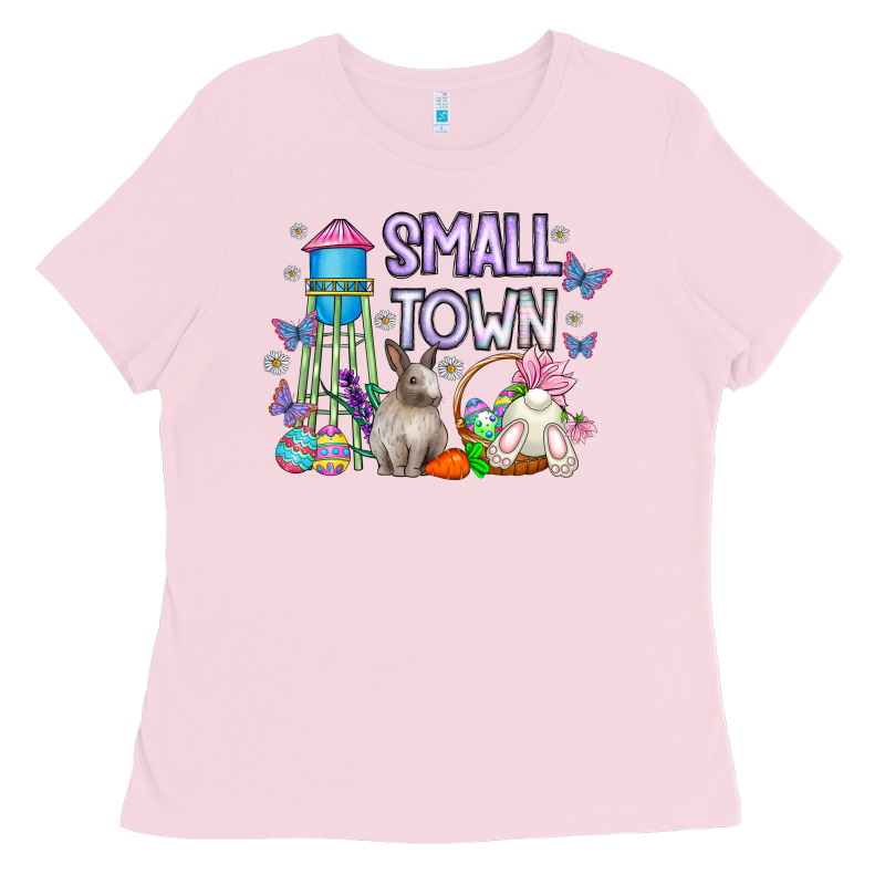 Small Town Easter Day Ladies Tee by CowhideDigitalArt | Teevron