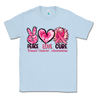 Peace Love Cure Breast Cancer Awareness Classic Tee | Teevron