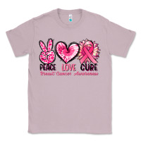 Lilac Peace love cure Breast Cancer Awareness Classic Tee - FaDigitalArtStudio