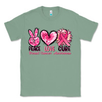 Sage Peace love cure Breast Cancer Awareness Classic Tee - FaDigitalArtStudio