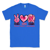 True Royal Peace love cure Breast Cancer Awareness Classic Tee - FaDigitalArtStudio
