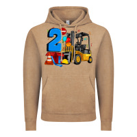 Vintage Coffee forklift birthday two Vintage Hoodie - Artiststas