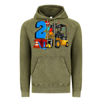Vintage Olive forklift birthday two Vintage Hoodie - Artiststas