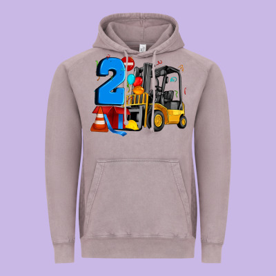 Forklift Birthday Two Vintage Hoodie Designed By Artiststas