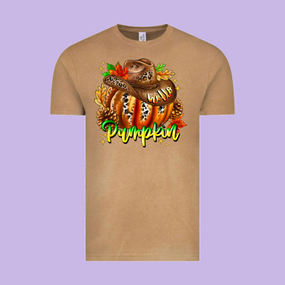 Hello Pumpkin Vintage Tee Designed By Cowhidedigitalart