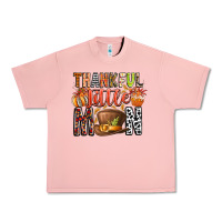 Salmon Thankful Little Mon Urban Heavy Tee - CowhideDigitalArt