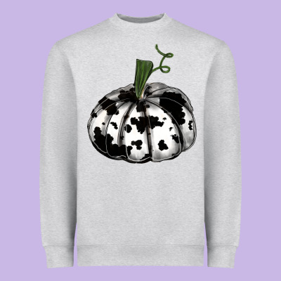 Watercolor Cowhide Halloween Pumpkin Heavyweight Sweatshirt Designed By Ranaportraitstore