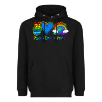 Black Peace Love Pride Heavyweight Hoodie - Jasminsmagicworld
