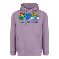 Lavender Peace Love Pride Heavyweight Hoodie - Jasminsmagicworld