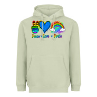 Matcha Peace Love Pride Heavyweight Hoodie - Jasminsmagicworld