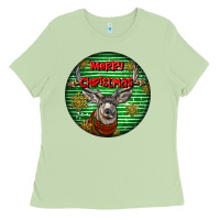 Matcha mule buck deer head christmas Ladies Tee - LillyAllenDesigns