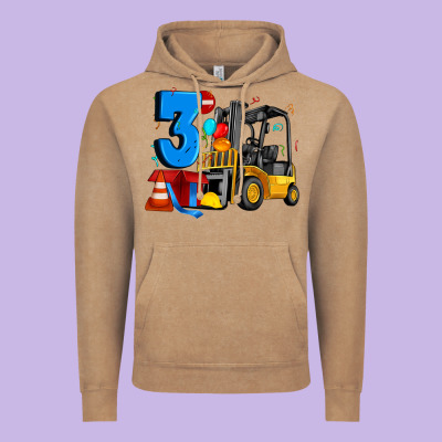 Forklift Birthday Three Vintage Hoodie Designed By Artiststas