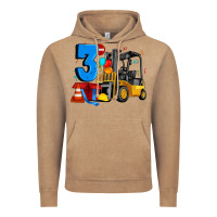 Vintage Coffee forklift birthday three Vintage Hoodie - Artiststas