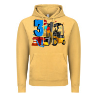 Vintage Mustard forklift birthday three Vintage Hoodie - Artiststas