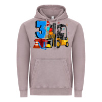 Vintage Zinc forklift birthday three Vintage Hoodie - Artiststas