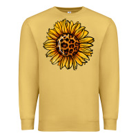 Antique Gold sunflower leopard Premium Sweatshirt - Jasminsmagicworld