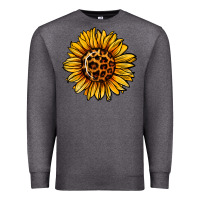 Charcoal Heather sunflower leopard Premium Sweatshirt - Jasminsmagicworld