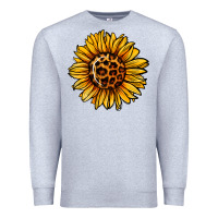 Heather Grey sunflower leopard Premium Sweatshirt - Jasminsmagicworld