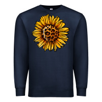 Navy sunflower leopard Premium Sweatshirt - Jasminsmagicworld