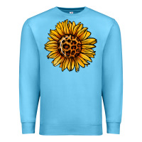 Ocean Blue sunflower leopard Premium Sweatshirt - Jasminsmagicworld