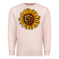 Pale Pink sunflower leopard Premium Sweatshirt - Jasminsmagicworld