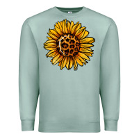 Seafoam sunflower leopard Premium Sweatshirt - Jasminsmagicworld