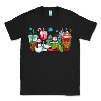 Black christmas snowman coffee cups Classic Tee - OliviaCreatesArt