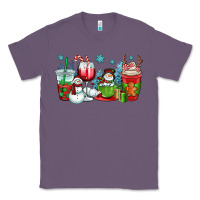 Lavender christmas snowman coffee cups Classic Tee - OliviaCreatesArt