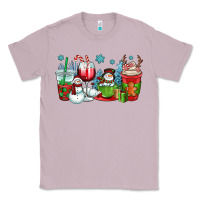 Lilac christmas snowman coffee cups Classic Tee - OliviaCreatesArt