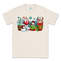Natural christmas snowman coffee cups Classic Tee - OliviaCreatesArt