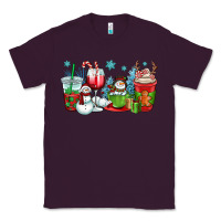 Plum christmas snowman coffee cups Classic Tee - OliviaCreatesArt
