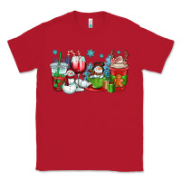 Red christmas snowman coffee cups Classic Tee - OliviaCreatesArt