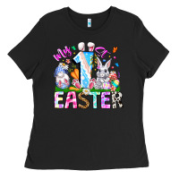 Black My 1st Easter Ladies Tee - CowhideDigitalArt