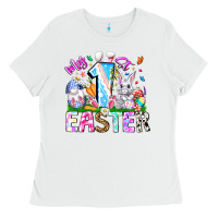White My 1st Easter Ladies Tee - CowhideDigitalArt