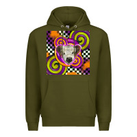 Army Green halloween  calf scottish Premium Hoodie - BarkalooDesign