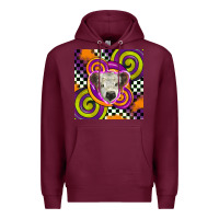 Burgundy halloween  calf scottish Premium Hoodie - BarkalooDesign