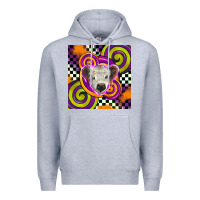 Heather Grey halloween  calf scottish Premium Hoodie - BarkalooDesign