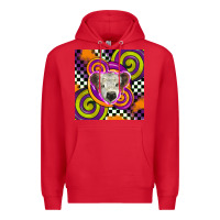 Red halloween  calf scottish Premium Hoodie - BarkalooDesign