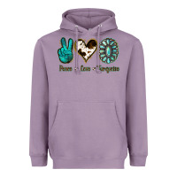 Lavender Peace Love Turquoise Heavyweight Hoodie - Jasminsmagicworld