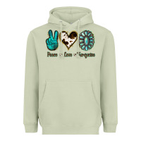 Matcha Peace Love Turquoise Heavyweight Hoodie - Jasminsmagicworld